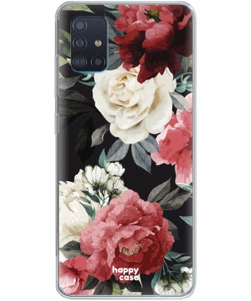 HappyCase Samsung Galaxy A51 Hoesje Flexibel TPU Rozen Print Hoesjes