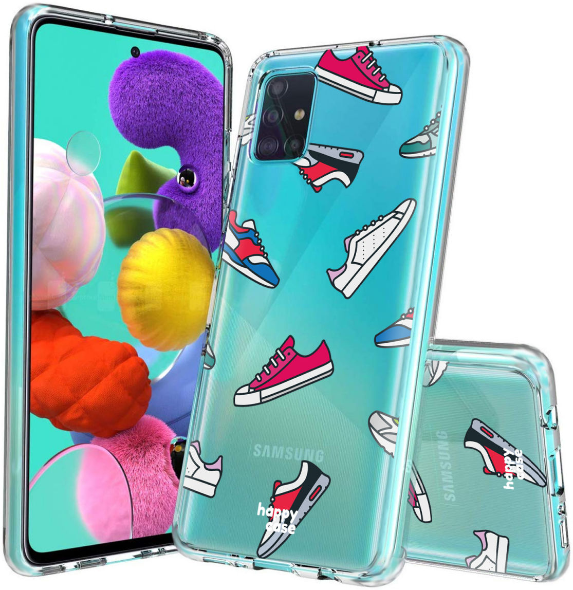 HappyCase Samsung Galaxy A51 Hoesje Flexibel TPU Sneaker Print afbeelding 5