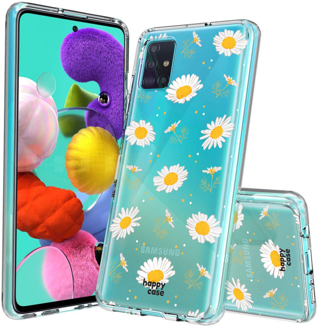 HappyCase Samsung Galaxy A51 Hoesje Flexibel TPU Bloemen Print afbeelding 6