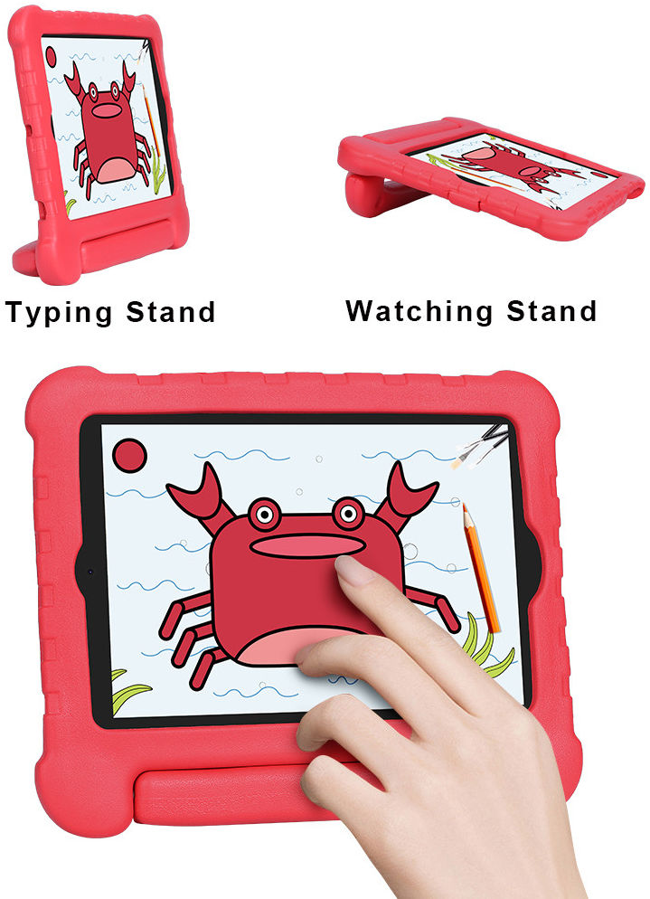Apple iPad Mini 1/2/3/4/5 Kinder Tablethoes met Handvat Rood afbeelding 7