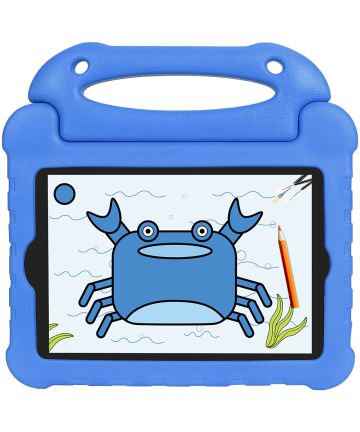 Apple iPad Mini 1/2/3/4/5 Kinder Tablethoes met Handvat Blauw Hoesjes