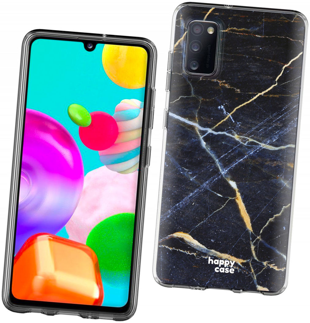 HappyCase Samsung Galaxy A41 Flexibel TPU Hoesje Dark Marble print afbeelding 5