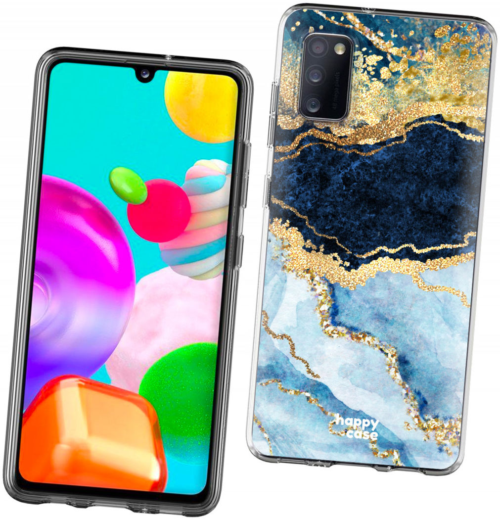 HappyCase Samsung Galaxy A41 Flexibel TPU Hoesje Blue Marble print afbeelding 6