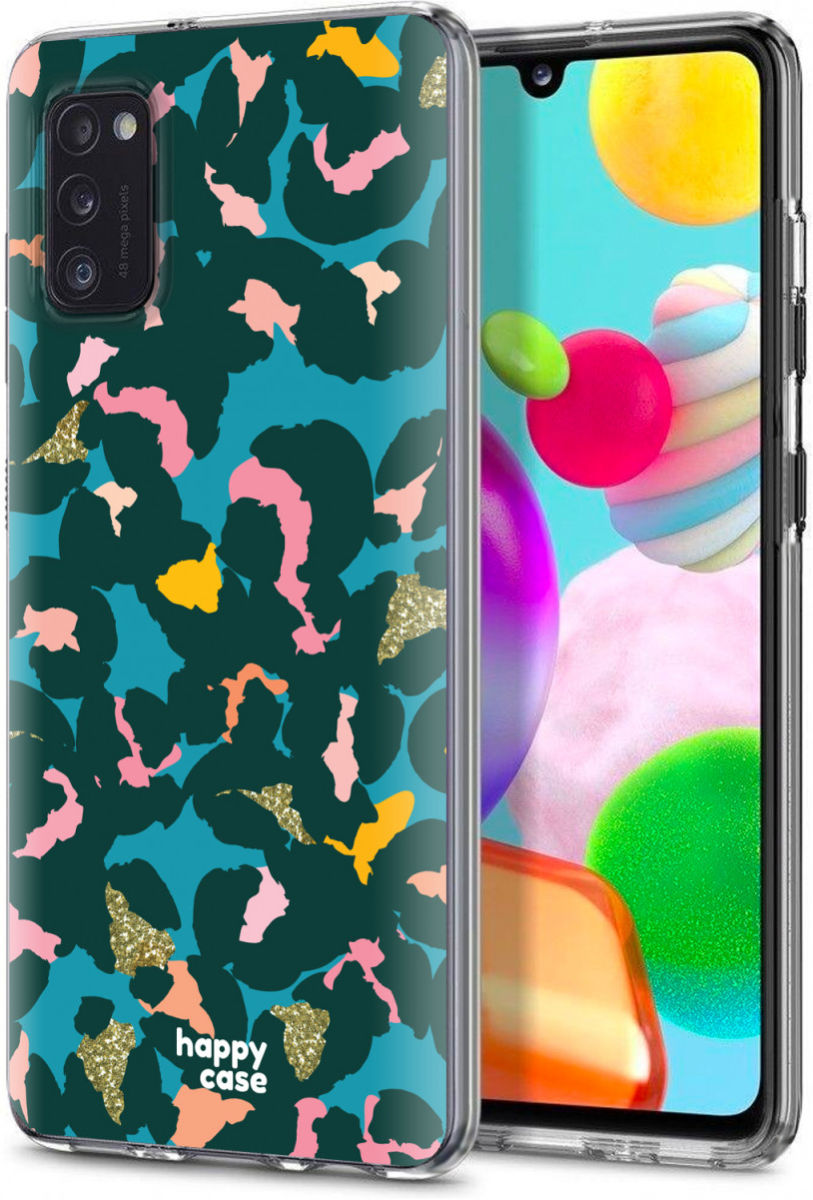HappyCase Samsung Galaxy A41 Flexibel TPU Hoesje Summer Leopard print afbeelding 4