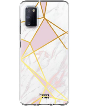HappyCase Samsung Galaxy A41 Flexibel TPU Hoesje Roze Marmer print Hoesjes