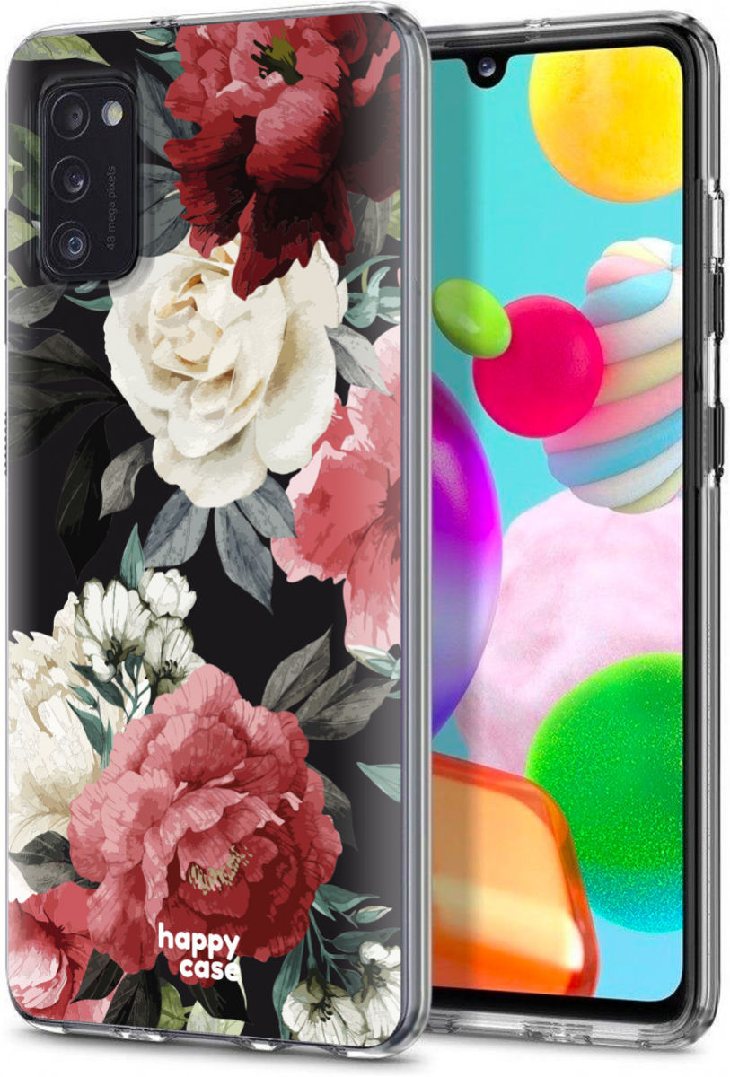 HappyCase Samsung Galaxy A41 Flexibel TPU Hoesje Rozen print afbeelding 6