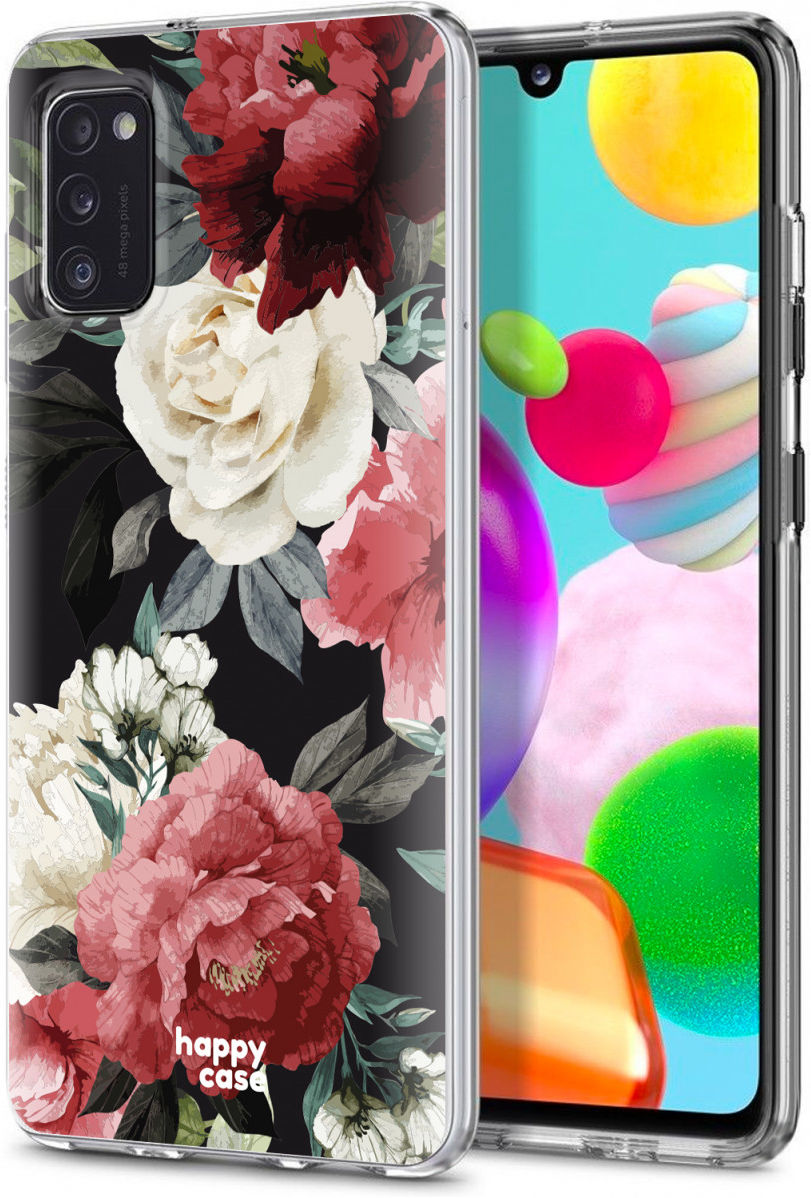 HappyCase Samsung Galaxy A41 Flexibel TPU Hoesje Rozen print afbeelding 2