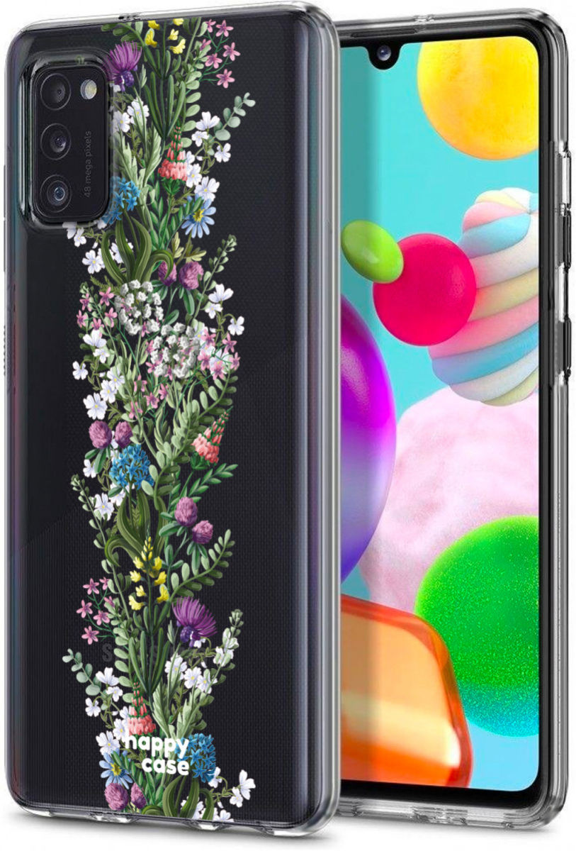 HappyCase Samsung Galaxy A41 Flexibel TPU Hoesje Floral print afbeelding 2
