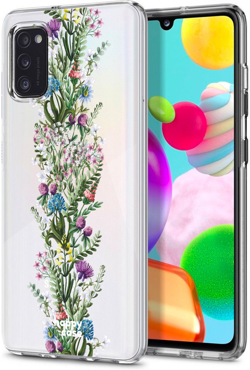 HappyCase Samsung Galaxy A41 Flexibel TPU Hoesje Floral print afbeelding 4