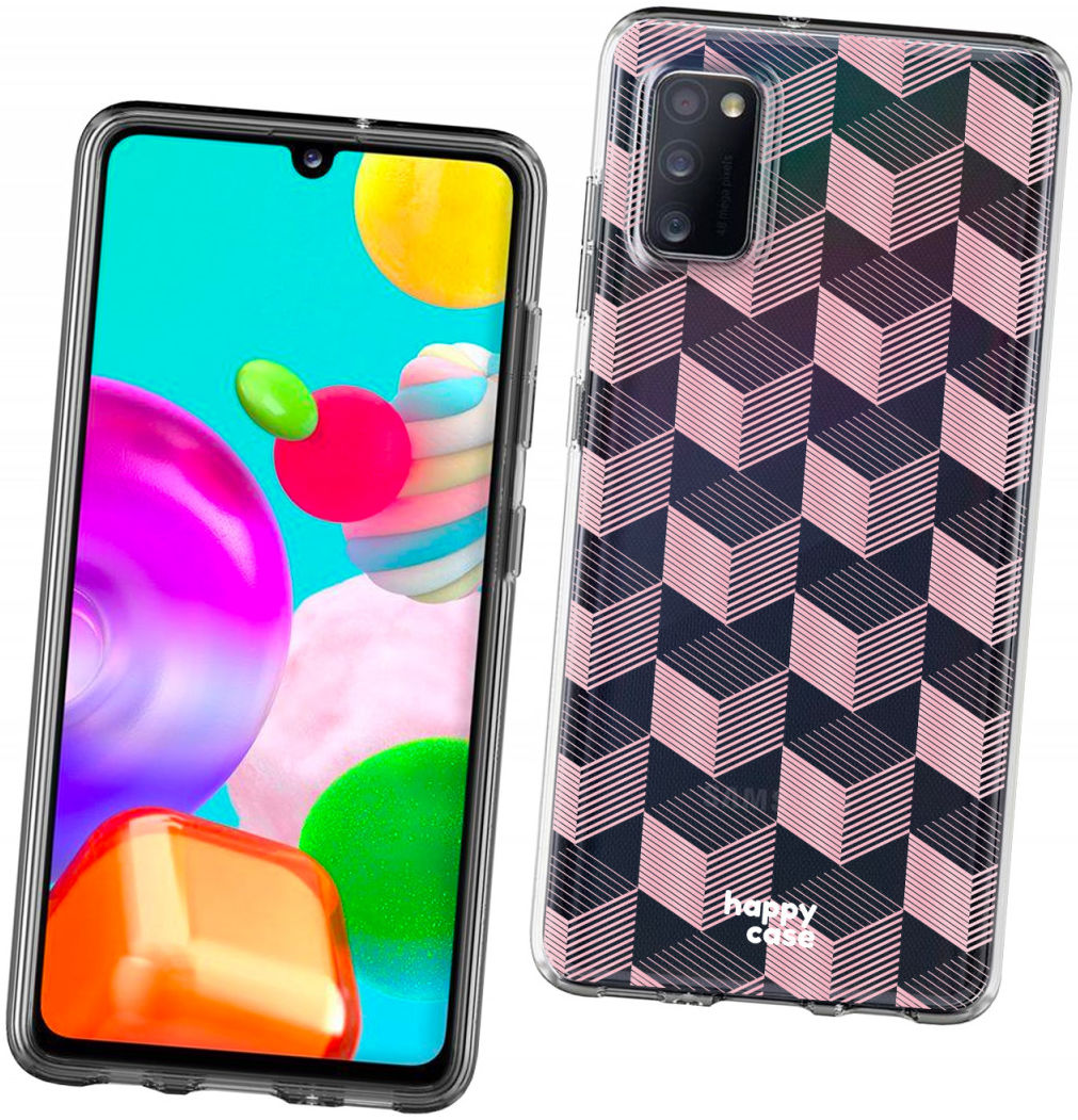 HappyCase Samsung Galaxy A41 Flexibel TPU Hoesje Blokjes print afbeelding 5