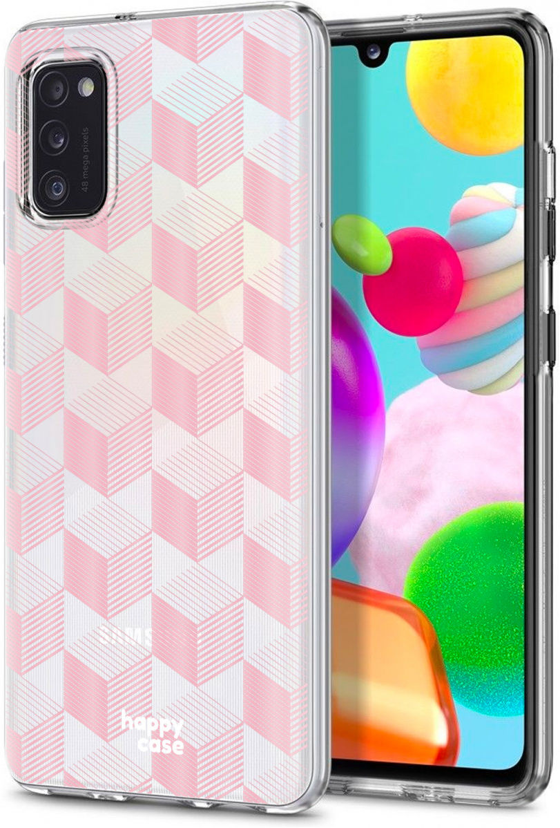 HappyCase Samsung Galaxy A41 Flexibel TPU Hoesje Blokjes print afbeelding 4