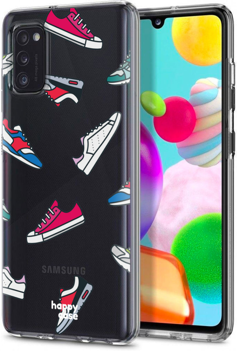 HappyCase Samsung Galaxy A41 Flexibel TPU Hoesje Sneaker print afbeelding 2
