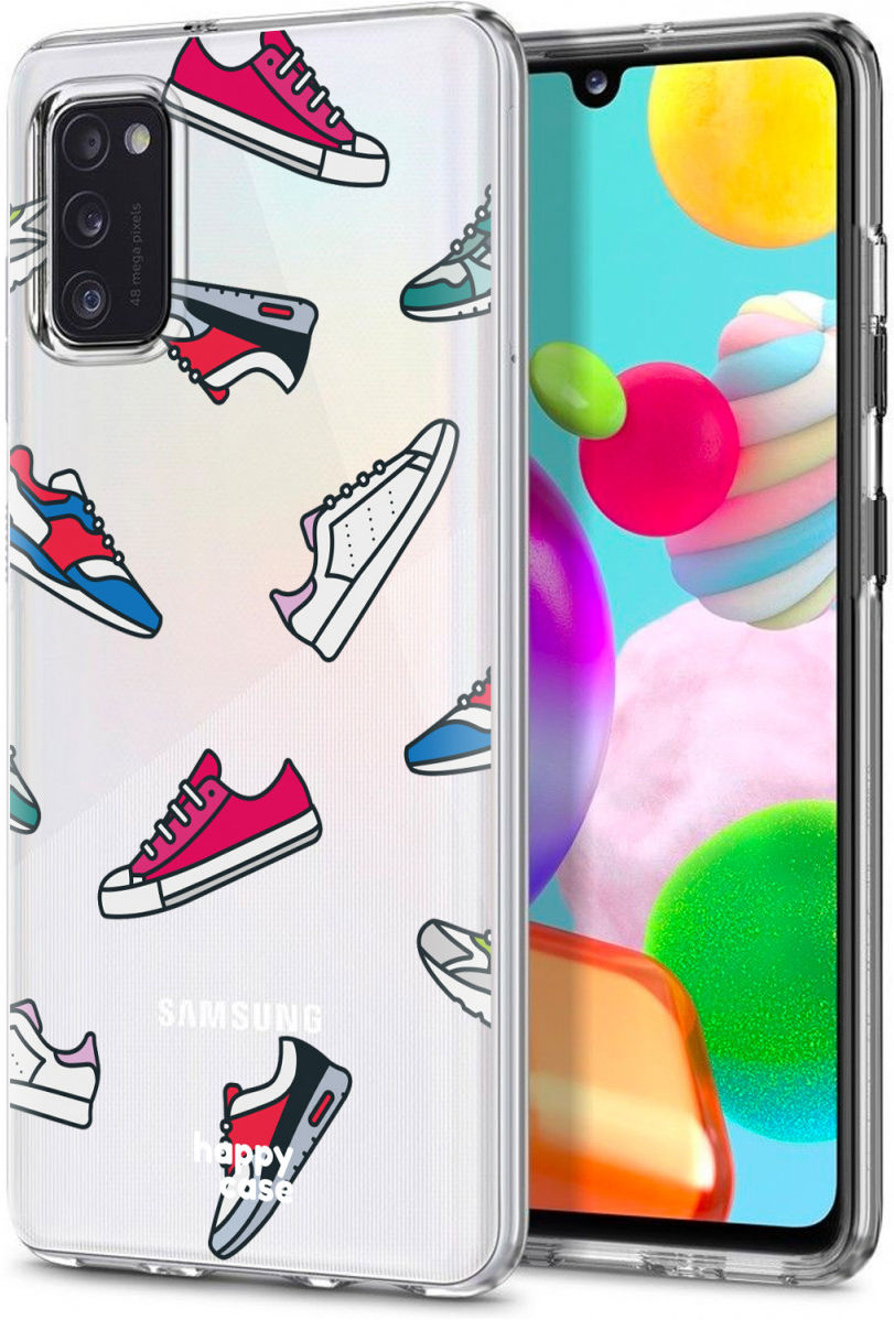 HappyCase Samsung Galaxy A41 Flexibel TPU Hoesje Sneaker print afbeelding 5