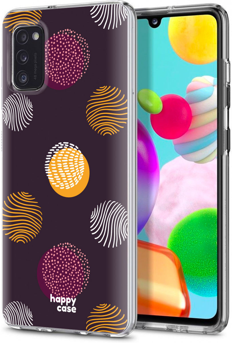 HappyCase Samsung Galaxy A41 Flexibel TPU Hoesje Cirkels print afbeelding 2