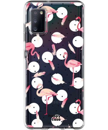 HappyCase Samsung Galaxy A41 Flexibel TPU Hoesje Flamingo print Hoesjes