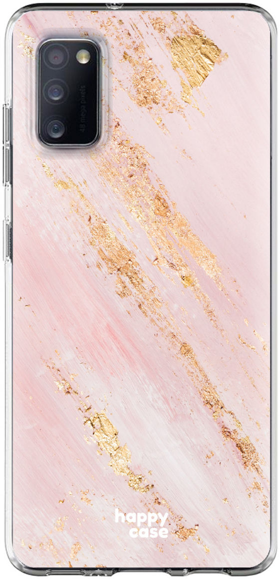 HappyCase Samsung Galaxy A41 Flexibel TPU Hoesje Pink Marmer print afbeelding 1