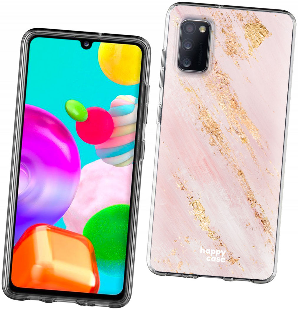 HappyCase Samsung Galaxy A41 Flexibel TPU Hoesje Pink Marmer print afbeelding 8