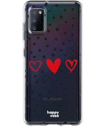 HappyCase Samsung Galaxy A41 Flexibel TPU Hoesje Stip Hartjes print Hoesjes