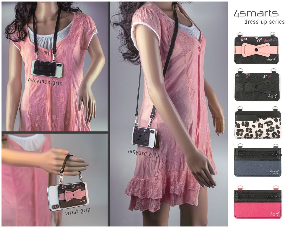 4smarts DressUp Universele Portemonnee met Band en Handriem Roze afbeelding 4