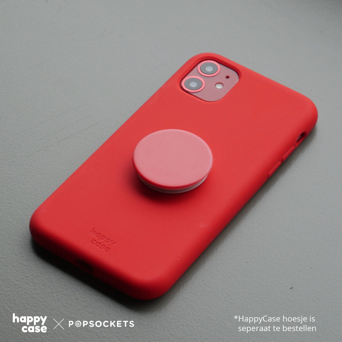 PopSockets X HappyCase PopGrip PopTop Greep en Standaard Rood afbeelding 9