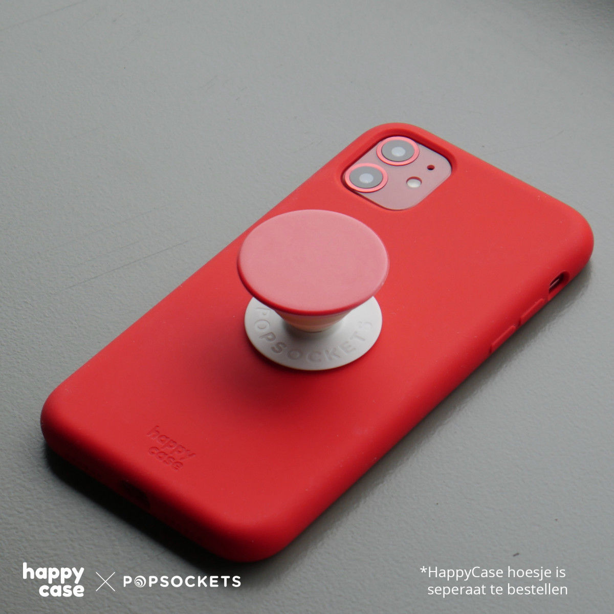 PopSockets X HappyCase PopGrip PopTop Greep en Standaard Rood afbeelding 7