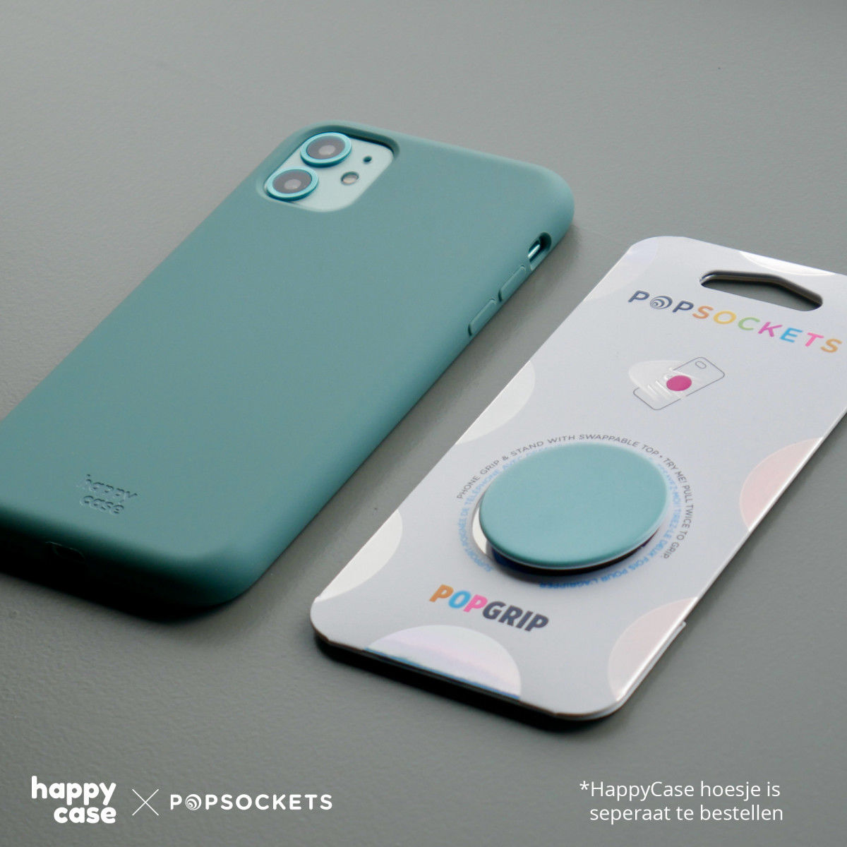 PopSockets X HappyCase PopGrip PopTop Greep en Standaard Groen afbeelding 9