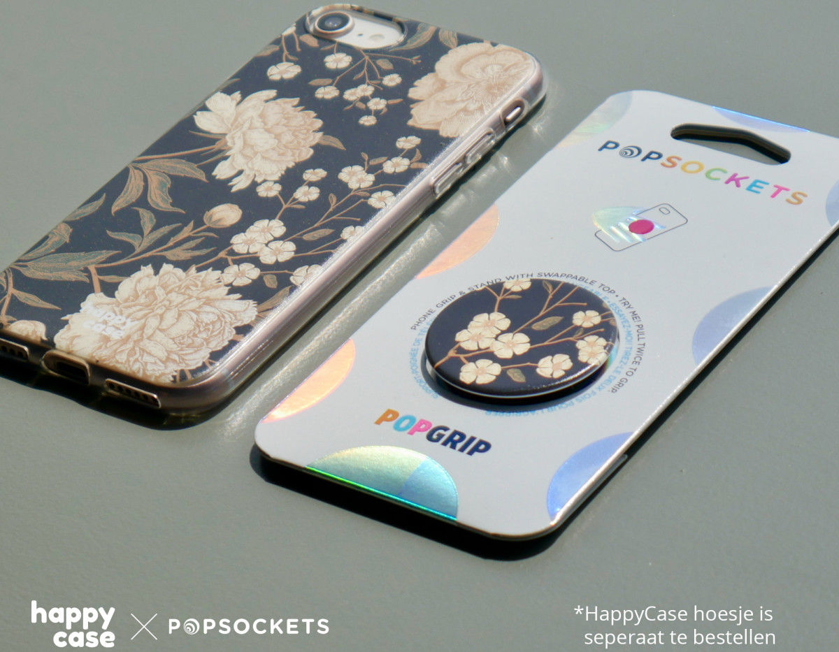 PopSockets X HappyCase PopGrip PopTop Greep en Standaard Gele Rozen afbeelding 5