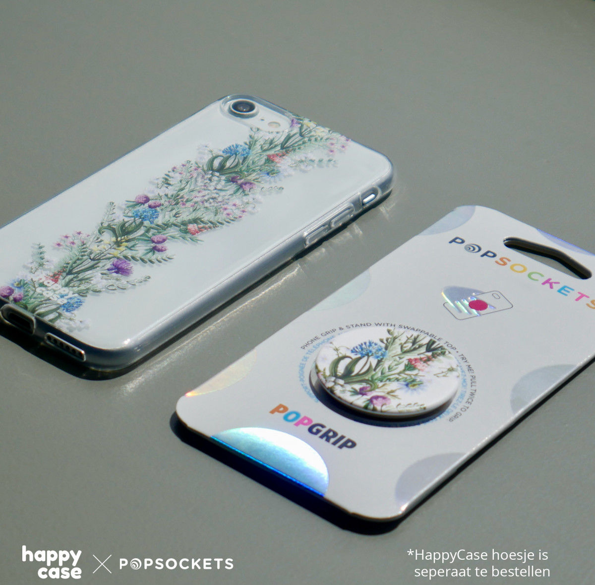 PopSockets X HappyCase PopGrip PopTop Greep en Standaard Floral afbeelding 5