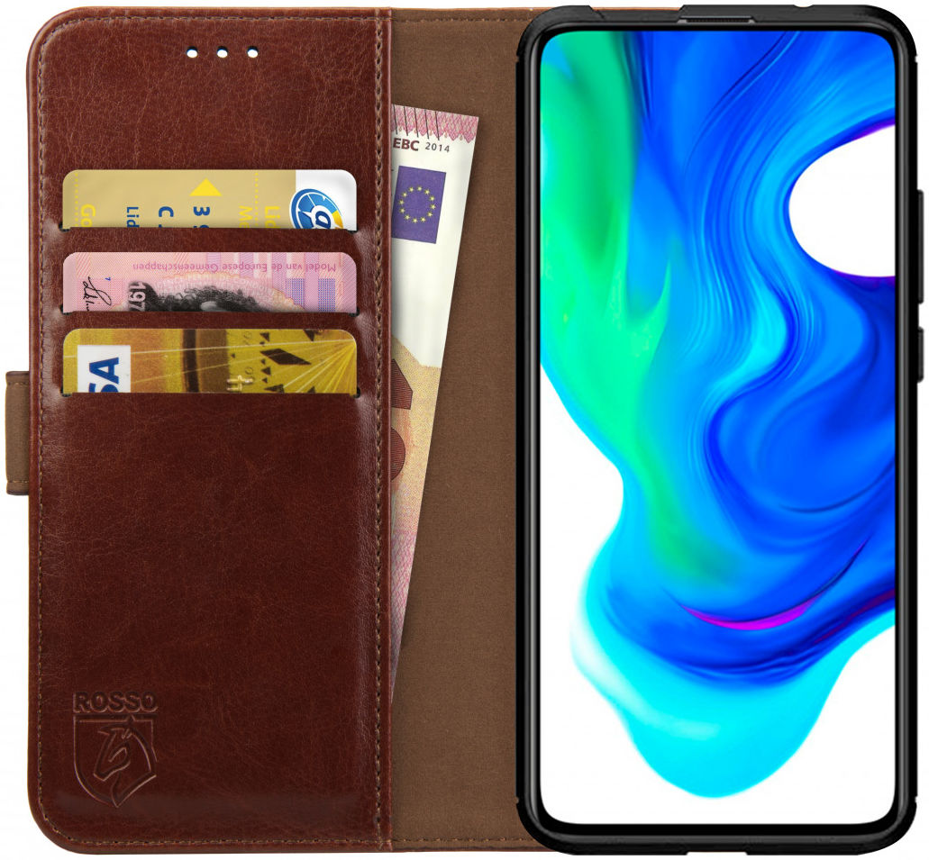 Rosso Element Xiaomi Poco F2 Pro Hoesje Book Cover Bruin afbeelding 1