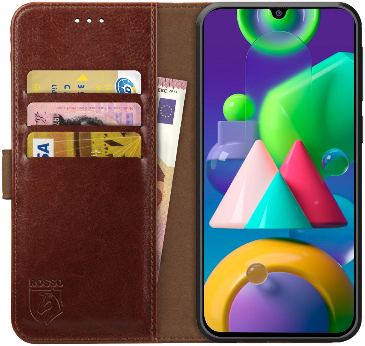 Rosso Element Samsung Galaxy M21 Hoesje Book Cover Bruin afbeelding 1