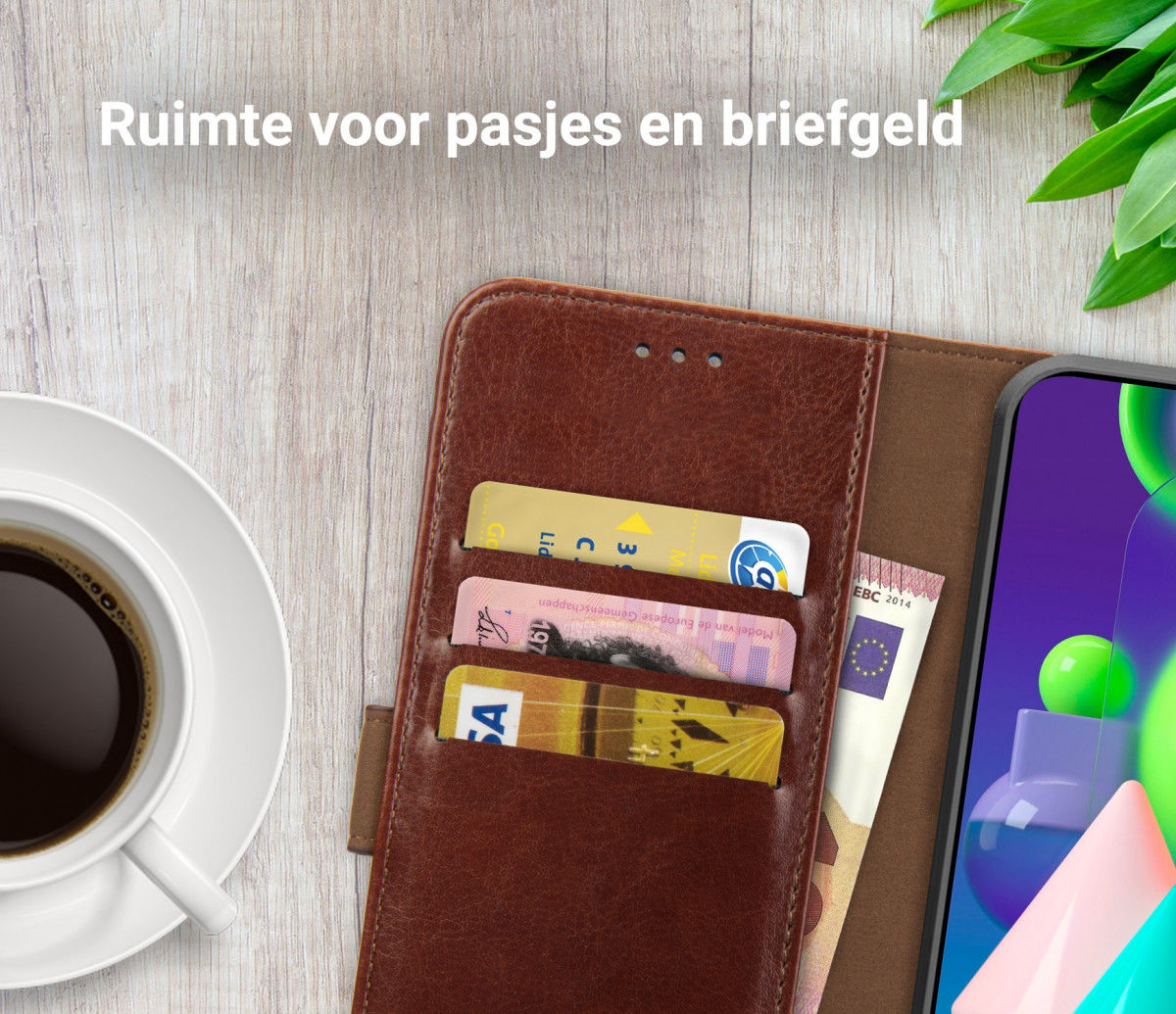 Rosso Element Samsung Galaxy M21 Hoesje Book Cover Bruin afbeelding 9