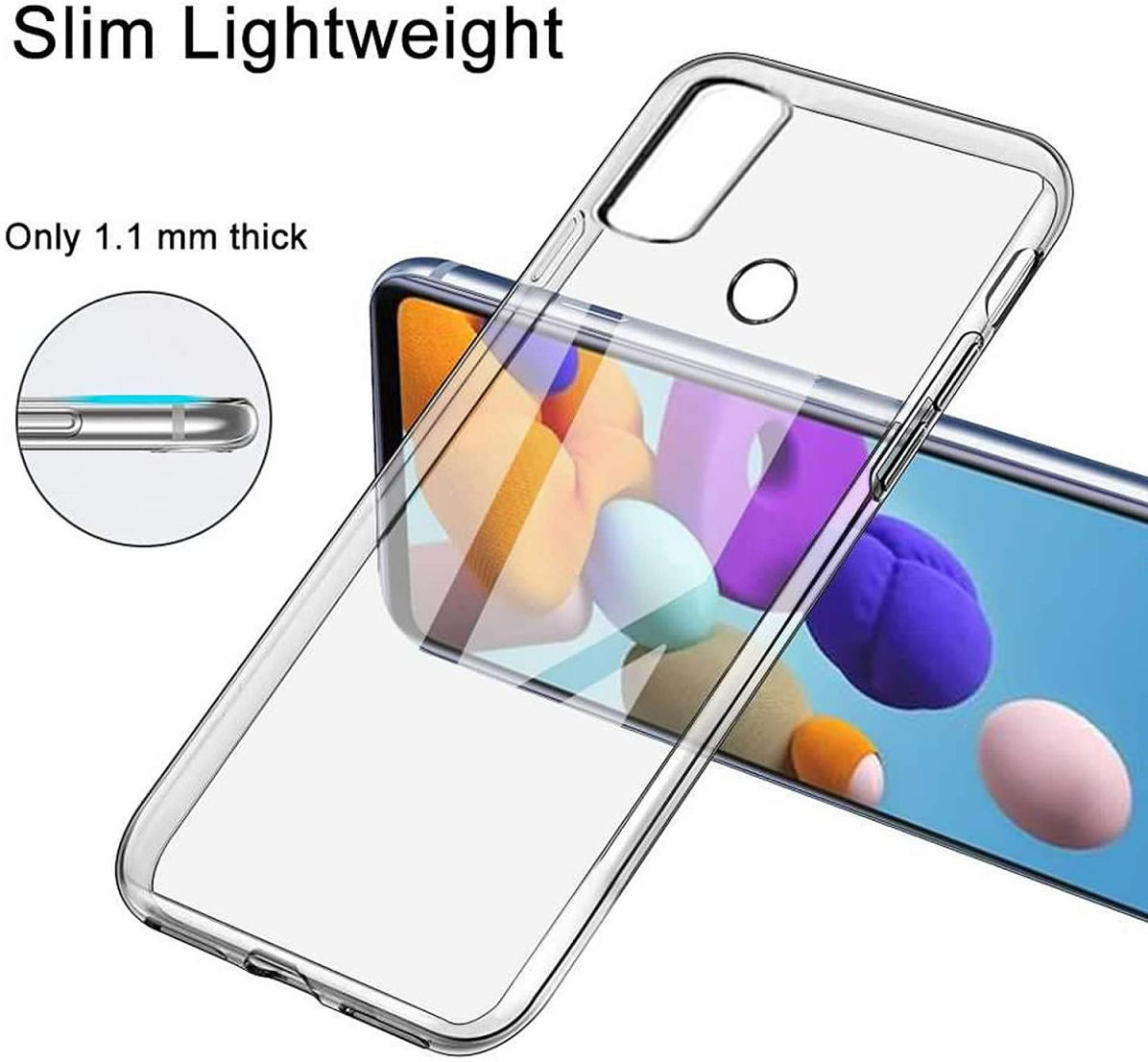 Samsung Galaxy A21S Hoesje Dun TPU Transparant afbeelding 5