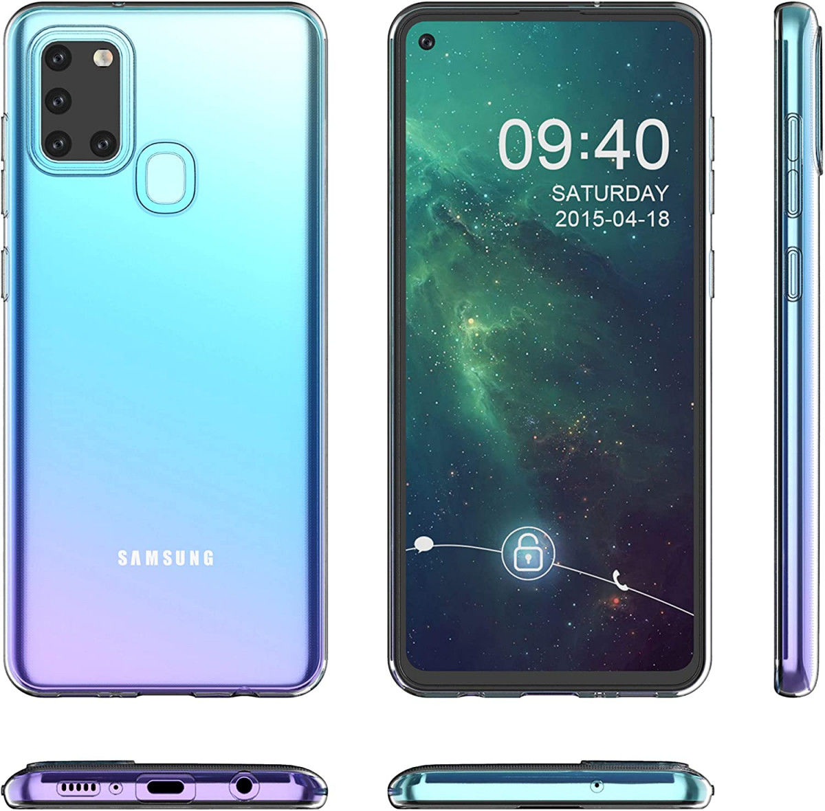 Samsung Galaxy A21S Hoesje Dun TPU Transparant afbeelding 10