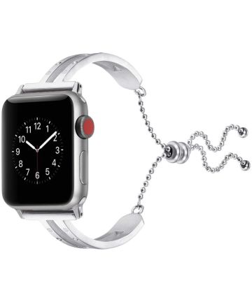Apple Watch 41MM / 40MM / 38MM Bandje Metalen Armband Zilver Bandjes