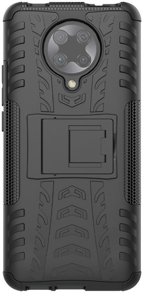 Xiaomi Poco F2 Pro Robuust Hybride Hoesje Zwart afbeelding 1
