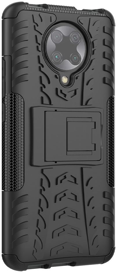 Xiaomi Poco F2 Pro Robuust Hybride Hoesje Zwart afbeelding 8