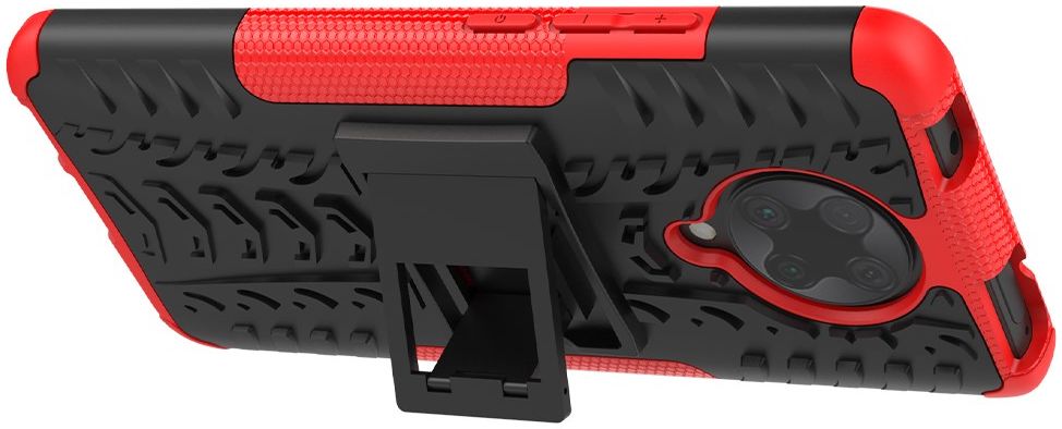 Xiaomi Poco F2 Pro Robuust Hybride Hoesje Rood afbeelding 5
