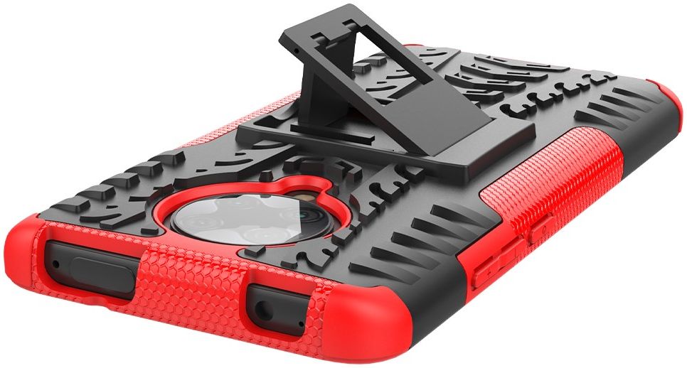Xiaomi Poco F2 Pro Robuust Hybride Hoesje Rood afbeelding 7