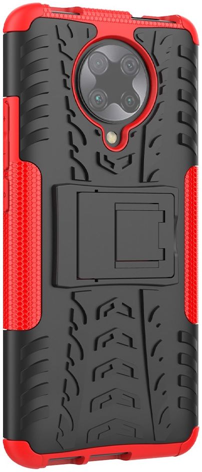 Xiaomi Poco F2 Pro Robuust Hybride Hoesje Rood afbeelding 8