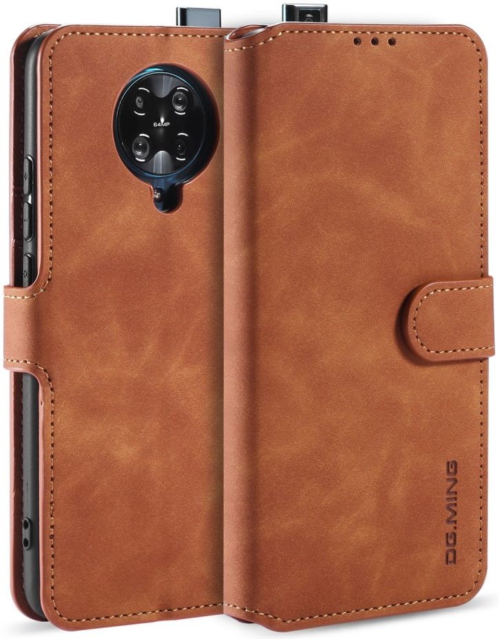 Xiaomi Poco F2 Pro Retro Portemonnee Hoesje Bruin afbeelding 2
