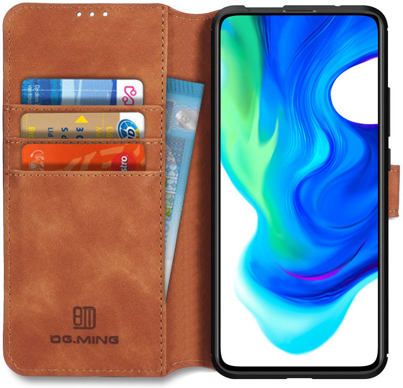 Xiaomi Poco F2 Pro Retro Portemonnee Hoesje Bruin afbeelding 1