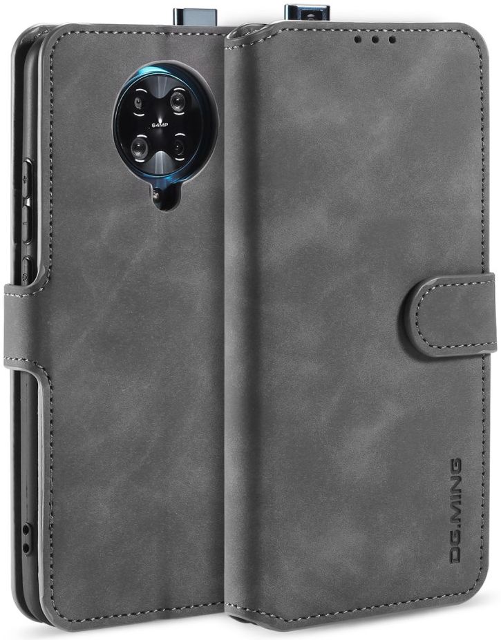 Xiaomi Poco F2 Pro Retro Portemonnee Hoesje Grijs afbeelding 2