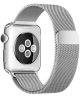 Apple Watch 45MM / 44MM / 42MM Bandje Milanese Staal Magneetsluiting Zilver