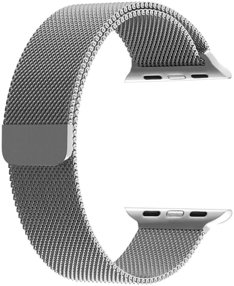 Milanees Apple Watch Bandje - 1-10/SE/Ultra - 49/46/45/44/42MM - Zilver afbeelding 5