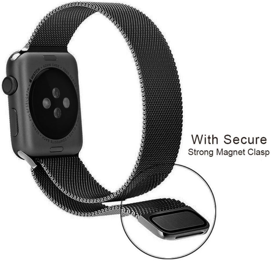 Apple Watch 1-9/SE/Ultra 49/45/44/42MM Bandje Magneetsluiting Grijs afbeelding 5