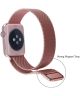 Apple Watch 45MM / 44MM / 42MM Bandje Milanese Staal Magneetsluiting Roze