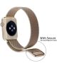 Apple Watch 45MM / 44MM / 42MM Bandje Milanese Staal Magneetsluiting Goud