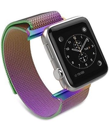 Apple Watch 45MM / 44MM / 42MM Bandje Milanese Staal Magneetsluiting Color Bandjes