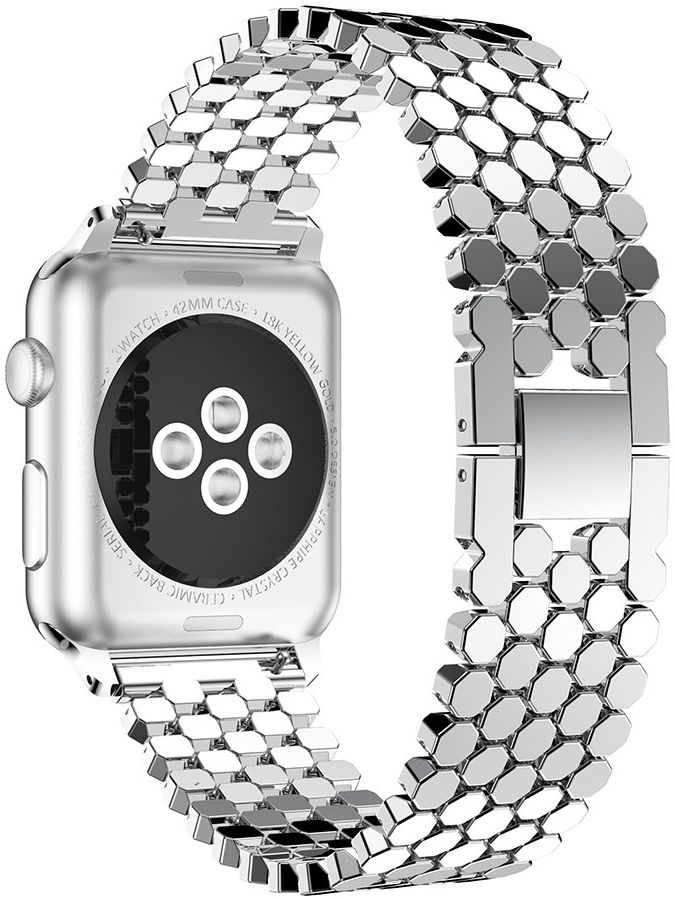 Geschikt voor Apple Watch 1-9/SE/Ultra 49/45/44/42MM Bandje RVS Zilver afbeelding 2