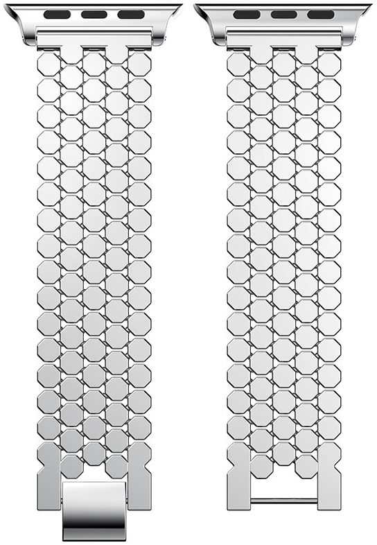 Geschikt voor Apple Watch 1-9/SE/Ultra 49/45/44/42MM Bandje RVS Zilver afbeelding 5
